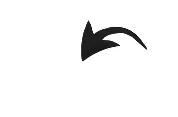 Black arrow isolated on white background