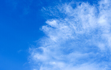 White clouds in blue sky