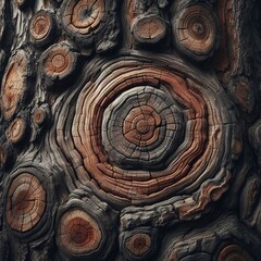 Texture of Tree Bark A detailed close up of the rough texture of