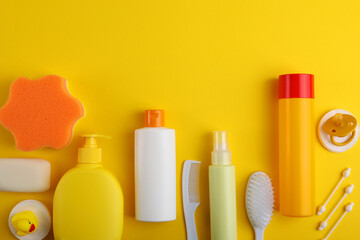 Aesthetic Flat Lay of Essential Baby Care Products for Your Little Ones Daily Needs