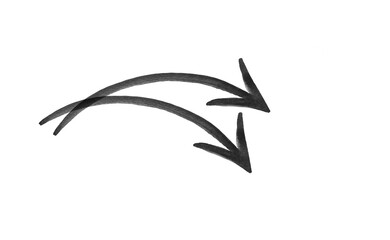 black arrows isolated on white background