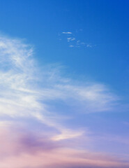 Beautiful sky with cloud before sunset