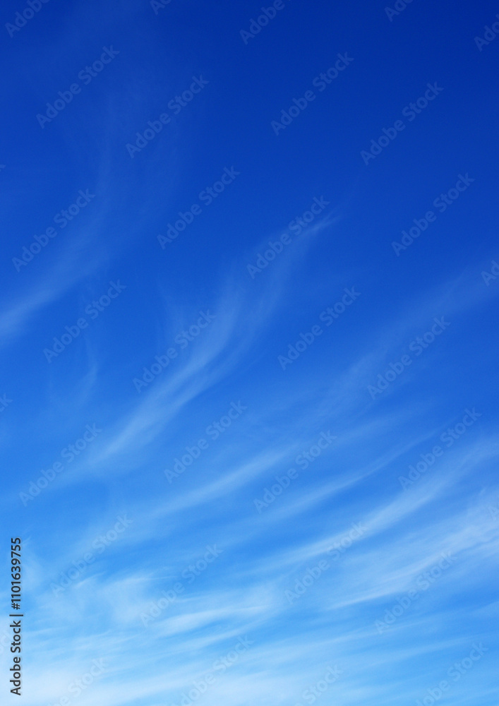 Wall mural White clouds in blue sky