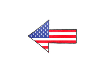 American Flag Arrow icon symbol design
