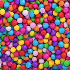Obraz premium Colorful Candy Background, Round, Bright, Sweet, Gummy, Texture
