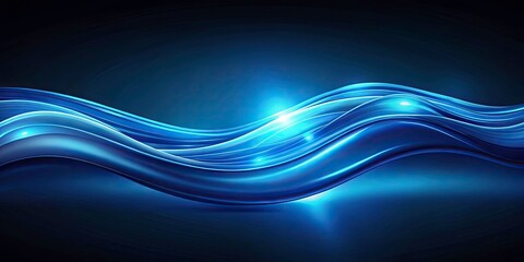 Obraz premium Stunning Vector Layered Blue Water Wave Banner Template for Eye-Catching Designs, Ideal for Web, Print, and Social Media with Low Light Photography Effects