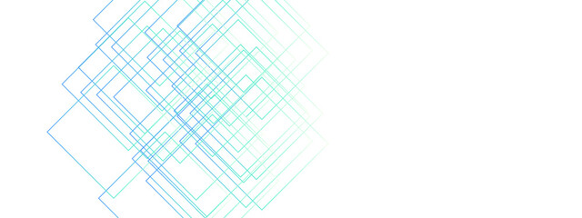 Light Ornament Technology Vector Panoramic. Isometric squares & Geometric lines. banner design, illustration technology with line pattern. Digital technology and engineering background