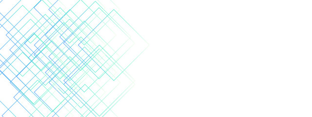 Light Ornament Technology Vector Panoramic. Isometric squares & Geometric lines. banner design, illustration technology with line pattern. Digital technology and engineering background