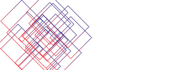 Light Ornament Technology Vector Panoramic. Isometric squares & Geometric lines. banner design, illustration technology with line pattern. Digital technology and engineering background