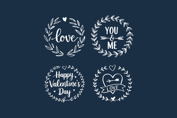 Celebrating Valentine's Day with Love Icons vector
