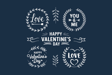 Celebrating Valentine's Day with Love Icons vector