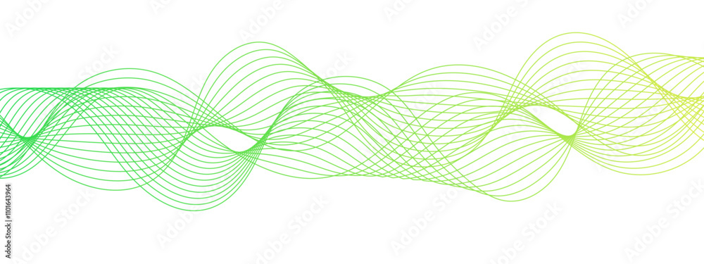 Poster Abstract colorful glowing frequency sound wave technology curve lines. Geometric Technology, data frequency gradient lines. Flowing wave lines and glowing design for banner, wallpaper, Business card
