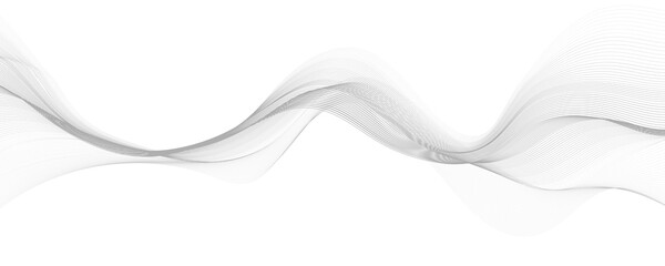 Grey abstract wave lines. Abstract wave design element.
