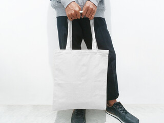 Canvas tote bag front view