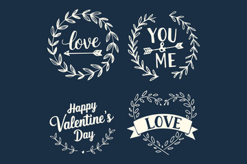 Fototapeta premium Celebrating Valentine's Day with Love Icons vector