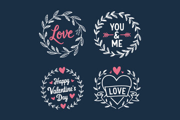 Fototapeta premium Celebrating Valentine's Day with Love Icons vector