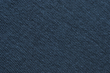 Dark blue jersey fabric pattern close up as background