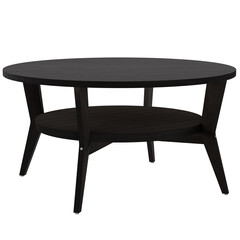3d render round table with transparent background