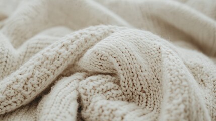 Cozy Knit Blanket Texture Close-up