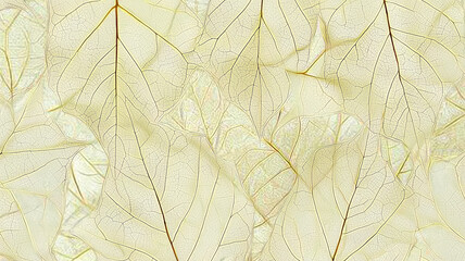 Translucent leaves create delicate and intricate pattern, showcasing nature beauty. soft colors and fine details evoke sense of calm and tranquility