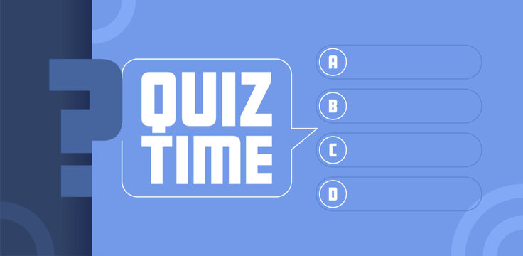 Intellectual quiz game banner design with question mark and variants of answers. Design concept for test, exam, education and learning. Question and answers. Vector illustration.
