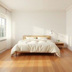 Beige tones create calm, serene space.  Earthy palette, uncluttered aesthetic.