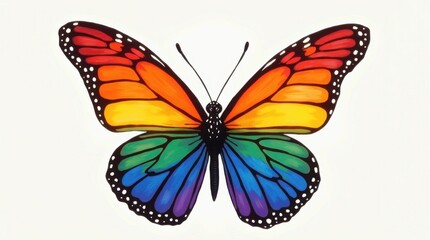 Obraz premium Butterfly with Pride Flag Wings