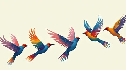 Birds Flying in Formation, Symbolic Representation