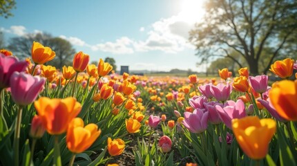 Pride-Colored Garden in Full Bloom