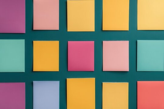 Workplace engagement board flat design top view employee satisfaction theme 3D render vivid