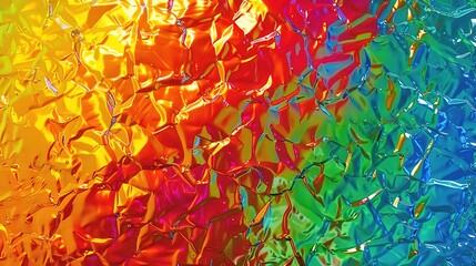 Holographic Rainbow Foil Iridescent Texture Abstract Hologram Background - A Mesmerizing and Futuristic Visual Wonder. The Shimmering and Ever - Changing Holographic Rainbow Foil with Its Iridescent 