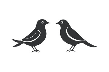 Minimalist Bird Silhouette Flat Vector Design for Modern Art and Graphics