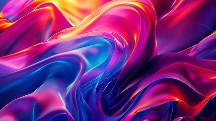 Fototapeta premium A vibrant, flowing abstract design with rich colors creating a dynamic, textured appearance.