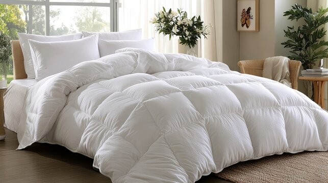 Luxurious White Comforter Set for a Peaceful Sleep