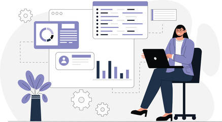 Computer Software Concept Illustration