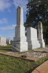 Historic Cemetery With Sea Shells cemented in grave site