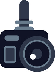 Dashcam icon representing a digital video recorder mounted on a car's dashboard for security and safety