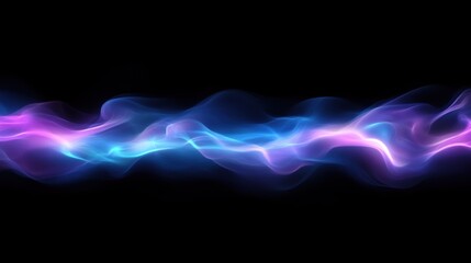 Fototapeta premium Electric smoke swirl on dark background with copy space for design projects