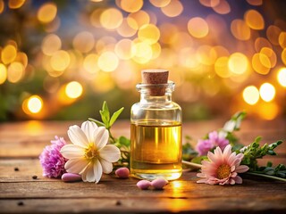 Laboratory-Made Essential Oils for Skincare & Aromatherapy - Bokeh Flowers