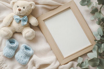teddy bear and frame