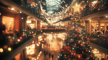 christmas lights in the city