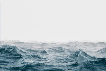 Fototapeta premium Isolated Sea Water Surface on White Background Cutout.