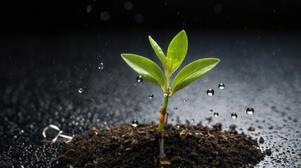 New Life Emerges: A Seedling Breaks Through