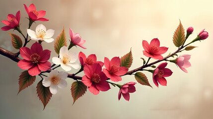 Fototapeta premium Botanical Flowering Branch Mural