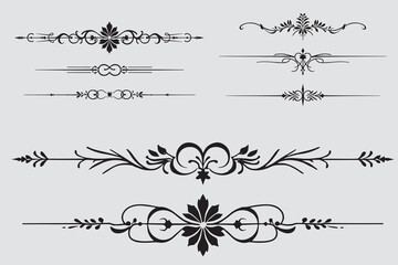 Elegant Vintage Ornamental Dividers and Flourishes Collection.






