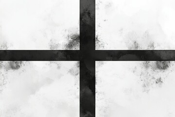 a cross with a space in the middle for text, black and white