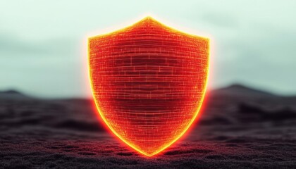 Artistic visualization of cyberbullying prevention as a glowing shield of kindness and education