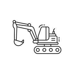 Backhoe vector icon