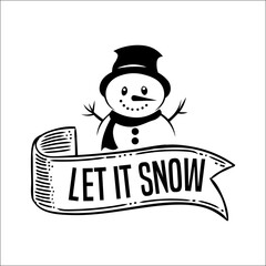Let it snow SVG Design