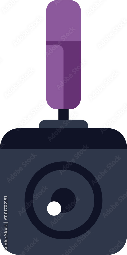 Poster simple wireless gaming joystick with a single analog stick and no buttons, featuring a minimalist de